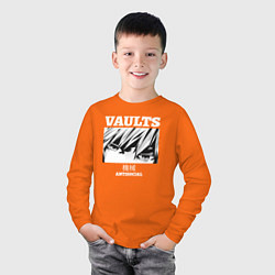 Лонгслив хлопковый детский Anime EYES ANTISOCIAL, цвет: оранжевый — фото 2