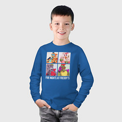 Лонгслив хлопковый детский Rock star fnaf, цвет: синий — фото 2