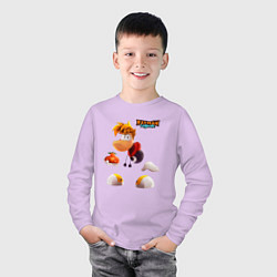 Лонгслив хлопковый детский Rayman Legends Веселый Рэймэн, цвет: лаванда — фото 2