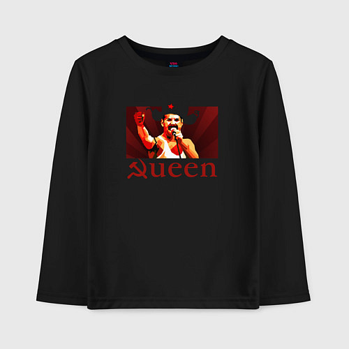 Детский лонгслив Queen Серп и Молот / Черный – фото 1