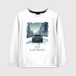 Детский лонгслив Lexus - зимняя дорога