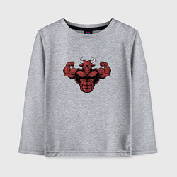 Детский лонгслив Бык качок Bull jock