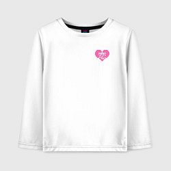 Лонгслив хлопковый детский Любовь - проблема для отаку, цвет: белый
