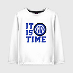 Детский лонгслив It is Inter time