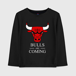 Детский лонгслив Chicago Bulls are coming Чикаго Буллз