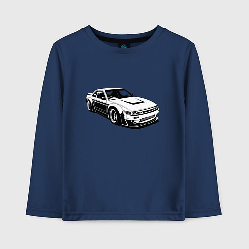Детский лонгслив Nissan Silvia S13 RB / Тёмно-синий – фото 1
