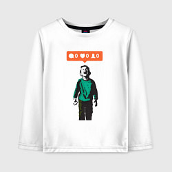 Детский лонгслив Граффити соцсети лайки