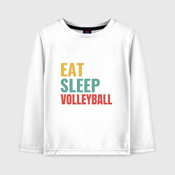 Детский лонгслив Eat - Sleep - Volleyball