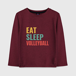 Детский лонгслив Eat - Sleep - Volleyball