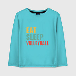 Детский лонгслив Eat - Sleep - Volleyball