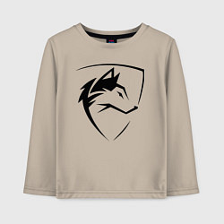 Детский лонгслив Wolf Emblem Jaw