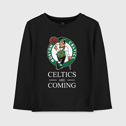 Детский лонгслив Boston Celtics are coming Бостон Селтикс