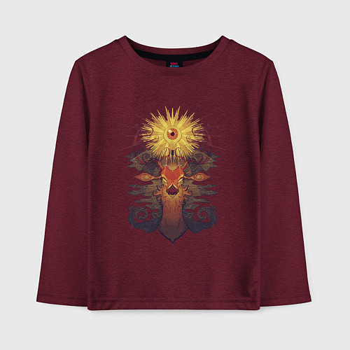Детский лонгслив Новое просветление / Меланж-бордовый – фото 1