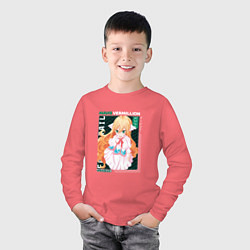 Лонгслив хлопковый детский Fairy Tail, Мавис Вермиллион, цвет: коралловый — фото 2