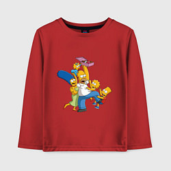 Лонгслив хлопковый детский Simpsons donuts, цвет: красный