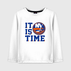Детский лонгслив It Is New York Islanders Time Нью Йорк Айлендерс