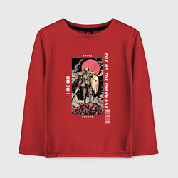 Лонгслив хлопковый детский Skull Knight, цвет: красный