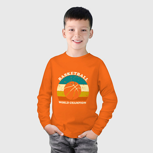 Детский лонгслив Basket Champion / Оранжевый – фото 3