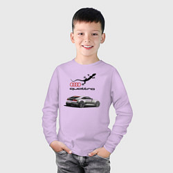 Лонгслив хлопковый детский Audi quattro Lizard, цвет: лаванда — фото 2