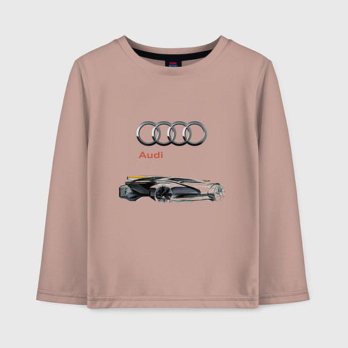 Детский лонгслив Audi Concept Sketch / Пыльно-розовый – фото 1