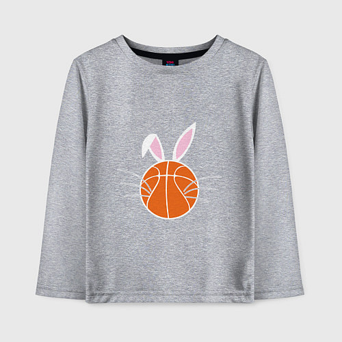 Детский лонгслив Basketball Bunny / Меланж – фото 1
