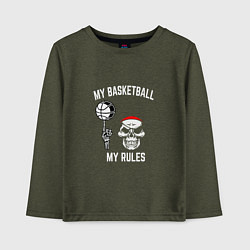 Детский лонгслив Мой баскетбол - мои правила