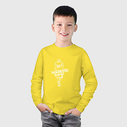 Лонгслив хлопковый детский Спасибо, Коби, цвет: желтый — фото 2
