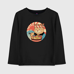 Лонгслив хлопковый детский Catana Ramen, цвет: черный