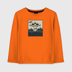 Лонгслив хлопковый детский Неопознанный Лижущийся Объект, цвет: оранжевый