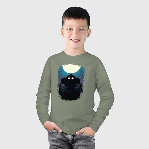 Детский лонгслив Лунный Робот / Авокадо – фото 3