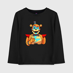 Лонгслив хлопковый детский Five Nights at Freddys: Security Breach - Глэмрок, цвет: черный