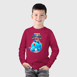 Лонгслив хлопковый детский Super Mario Galaxy Nintendo, цвет: маджента — фото 2