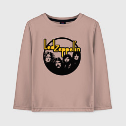 Лонгслив хлопковый детский Led Zeppelin Лед Зеппелин, цвет: пыльно-розовый