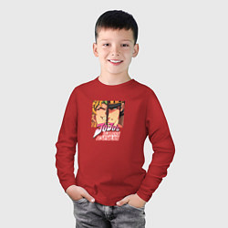 Лонгслив хлопковый детский Дио Брандо и Куджо Джотаро, цвет: красный — фото 2