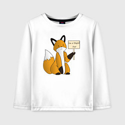 Детский лонгслив I am a stupid fox