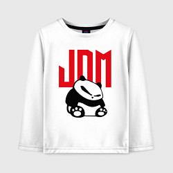 Лонгслив хлопковый детский JDM Panda Japan Симпатяга, цвет: белый