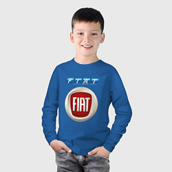 Лонгслив хлопковый детский FIAT 8, цвет: синий — фото 2