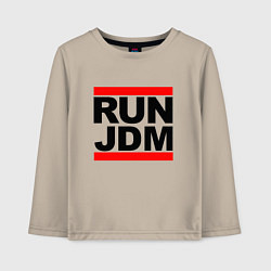 Лонгслив хлопковый детский Run JDM Japan, цвет: миндальный
