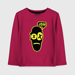 Лонгслив хлопковый детский JDM Face Japan, цвет: маджента
