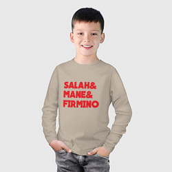 Лонгслив хлопковый детский Salah - Mane - Firmino, цвет: миндальный — фото 2