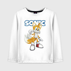 Лонгслив хлопковый детский Майлз Тейлз Прауэр Sonic Видеоигра, цвет: белый