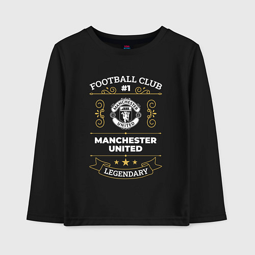 Детский лонгслив Manchester United FC 1 / Черный – фото 1