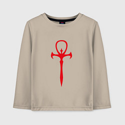 Лонгслив хлопковый детский Vampire The Masquerade Emblem, цвет: миндальный
