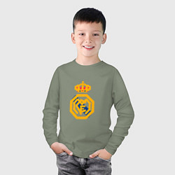 Лонгслив хлопковый детский Football - Real Madrid, цвет: авокадо — фото 2
