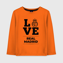 Лонгслив хлопковый детский Real Madrid Love Классика, цвет: оранжевый