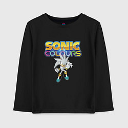 Лонгслив хлопковый детский Silver Hedgehog Sonic Video Game, цвет: черный
