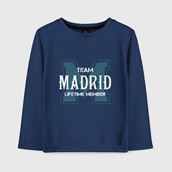 Лонгслив хлопковый детский Team Madrid, цвет: тёмно-синий