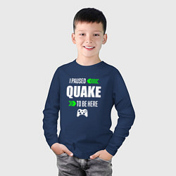 Лонгслив хлопковый детский Quake I Paused, цвет: тёмно-синий — фото 2
