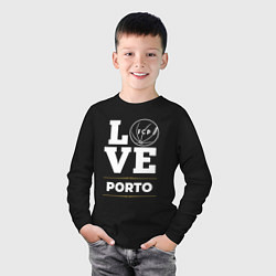 Лонгслив хлопковый детский Porto Love Classic, цвет: черный — фото 2