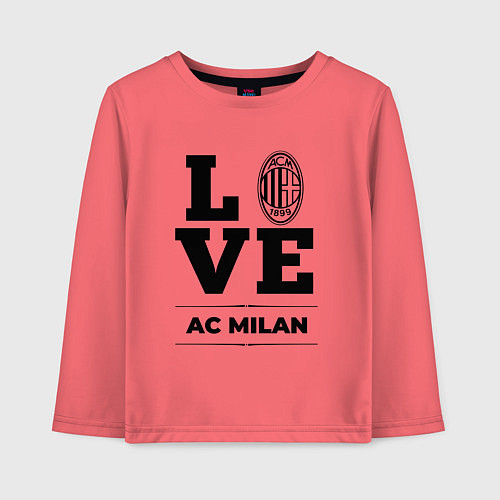 Детский лонгслив AC Milan Love Классика / Коралловый – фото 1